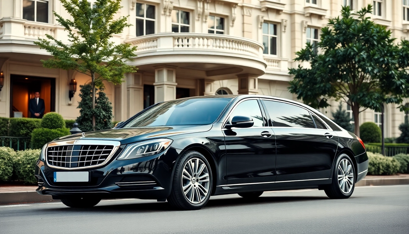 Experience premium london chauffeur service with a luxury vehicle in an elegant setting.