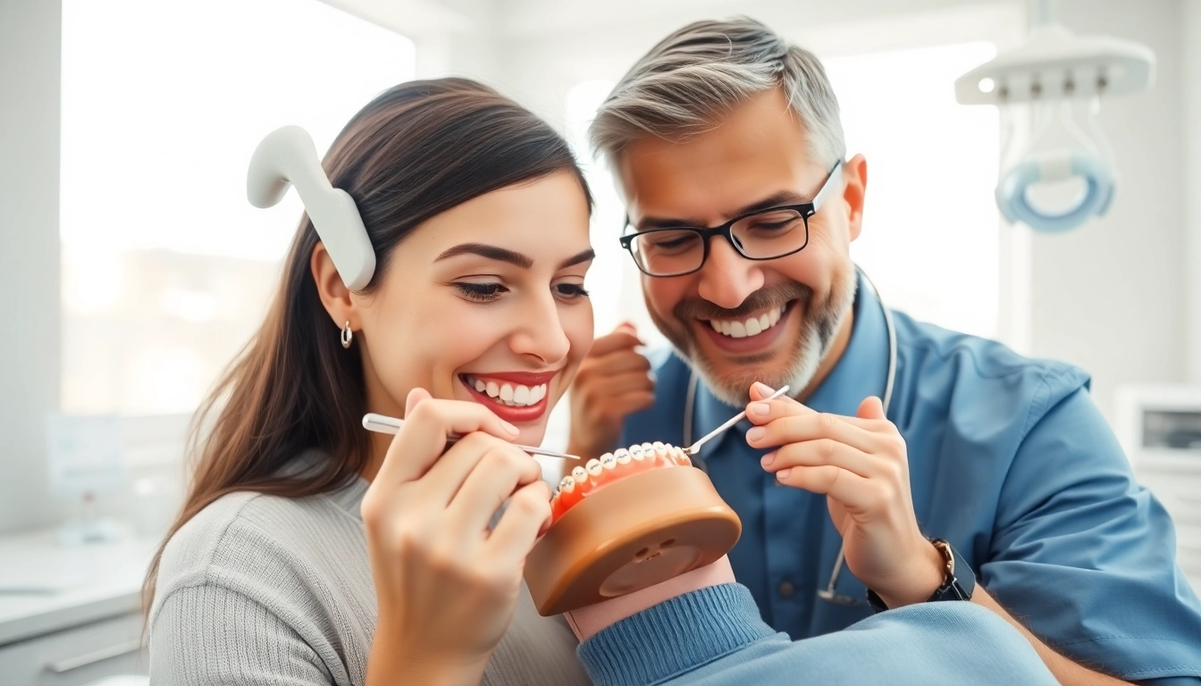 Discover braces cost Myrtle Beach through a caring orthodontist helping a patient in a friendly setting.